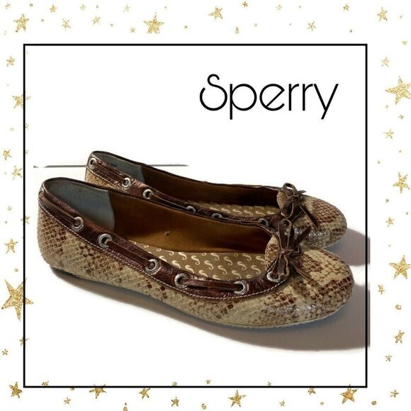 Sperry Top-Sider Snake Bow Ballet Flats 6.5 - Picture 1 of 6